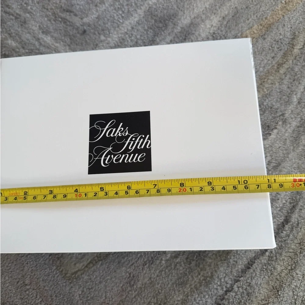 Saks Fifth Avenue Elegant White Gift Box with ribbon new